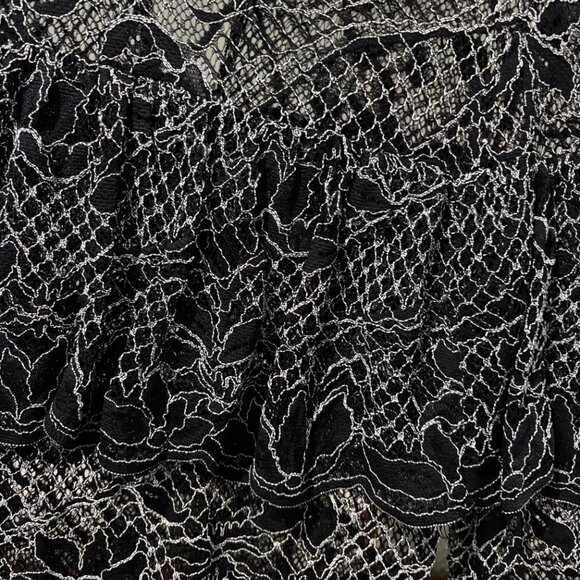 Vintage Zara Black & white Lace top - Picture 6 of 7